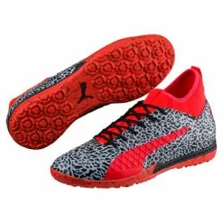 PUMA Football PUMA FUTURE 18.3 TT Turf Soccer Shoes - White/Black/Red Blast