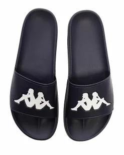 New Arrivals Kappa Authentic Adam 2 Slides - Blue Marine/White