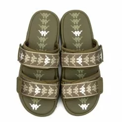 New Arrivals Kappa 222 Banda Aster 1 Sandals - Green Olive/White