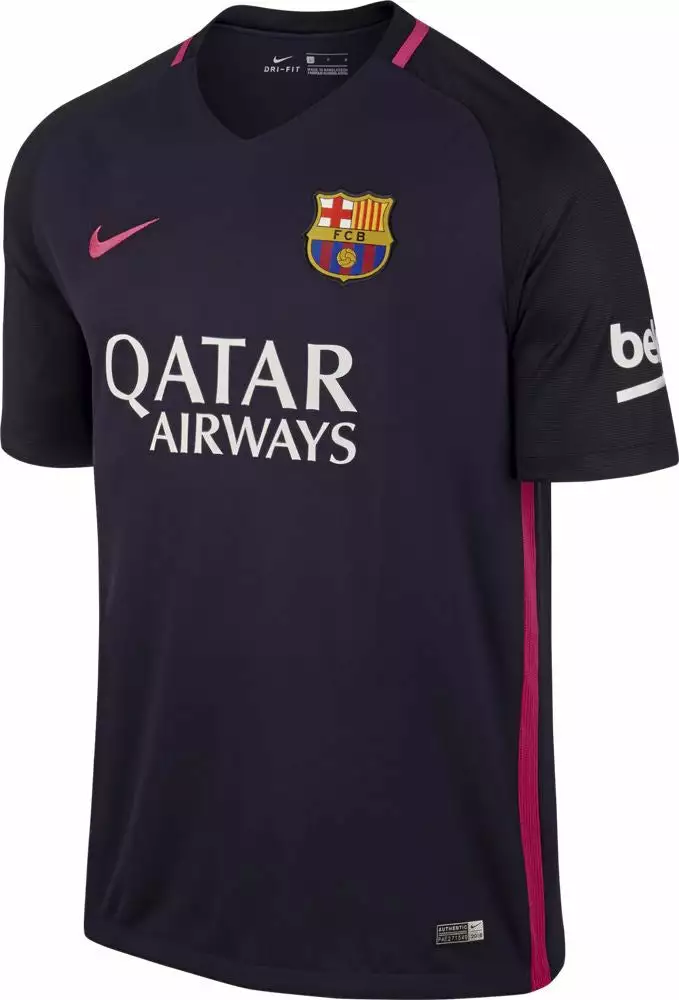Nike Football Soccer Jerseys Nike FC Barcelona 2016/2017 Away Jersey W/Sponsor 1 Nike Football Soccer Jerseys Nike FC Barcelona 2016/2017 Away Jersey W/Sponsor