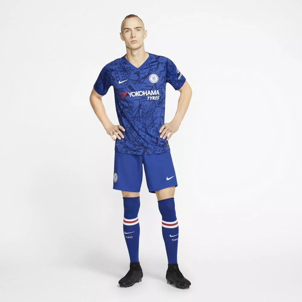 Nike Football New Arrivals Nike Chelsea FC 2019/20 Stadium Home Soccer Jersey 11 Nike Football New Arrivals Nike Chelsea FC 2019/20 Stadium Home Soccer Jersey
