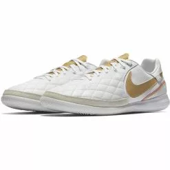 Nike Football Nike Lunar LegendX 7 Pro 10R IC - Indoor Soccer Shoes - White/Metallic Gold