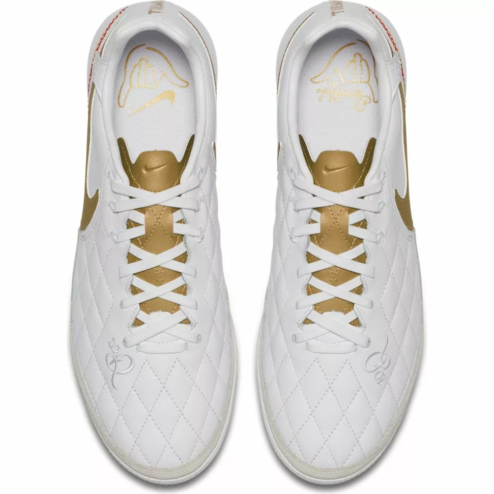 Nike Football Nike Lunar LegendX 7 Pro 10R IC - Indoor Soccer Shoes - White/Metallic Gold 4 Nike Football Nike Lunar LegendX 7 Pro 10R IC - Indoor Soccer Shoes - White/Metallic Gold