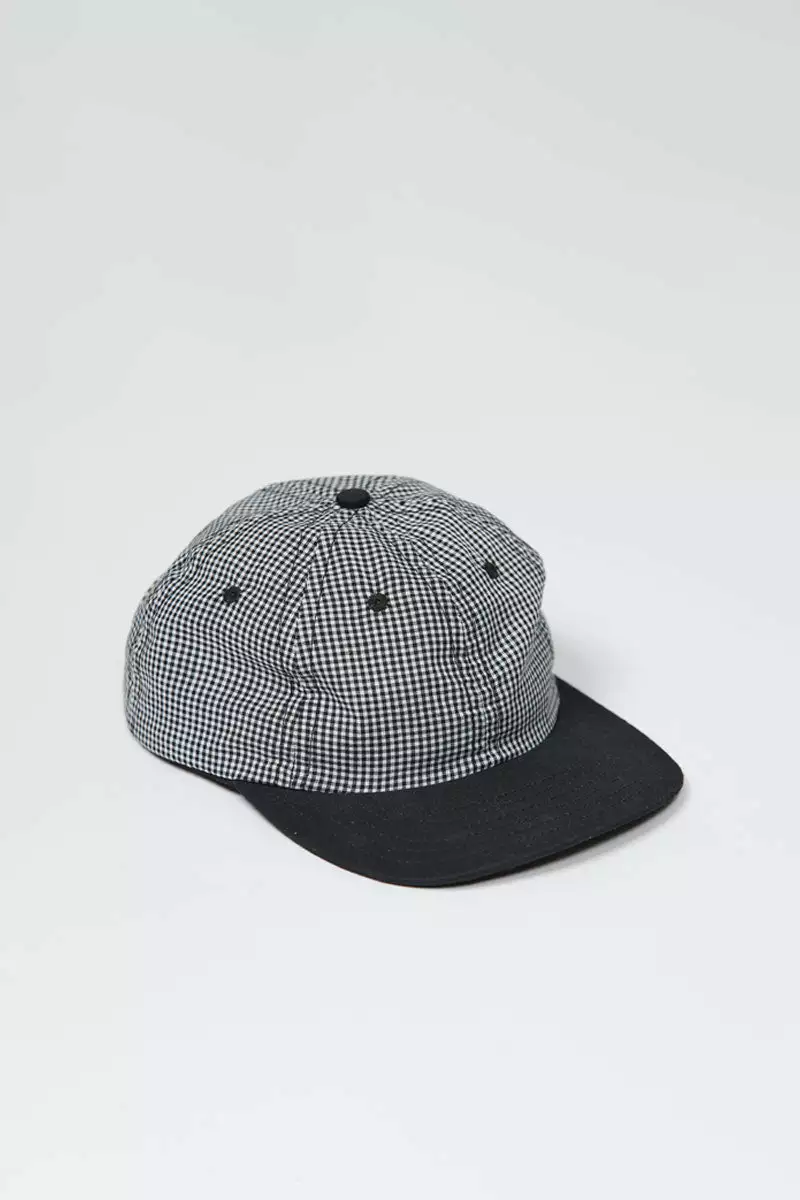 Lite Year Six Panel Gingham Cap - Black New Arrivals 1 Lite Year Six Panel Gingham Cap - Black New Arrivals