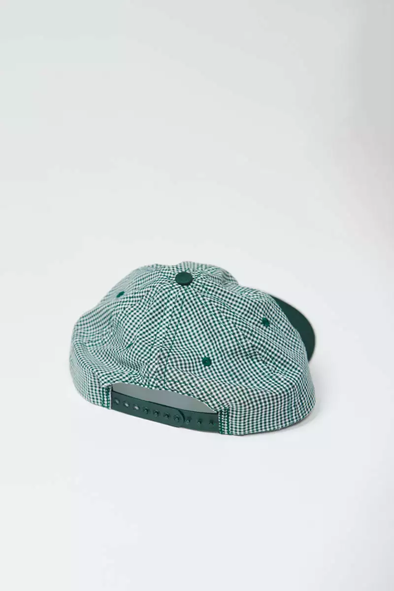 Lite Year Six Panel Gingham Cap - Hunter Green New Arrivals 3 Lite Year Six Panel Gingham Cap - Hunter Green New Arrivals