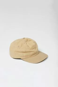 New Arrivals Lite Year Six Panel Gingham Cap - Mustard