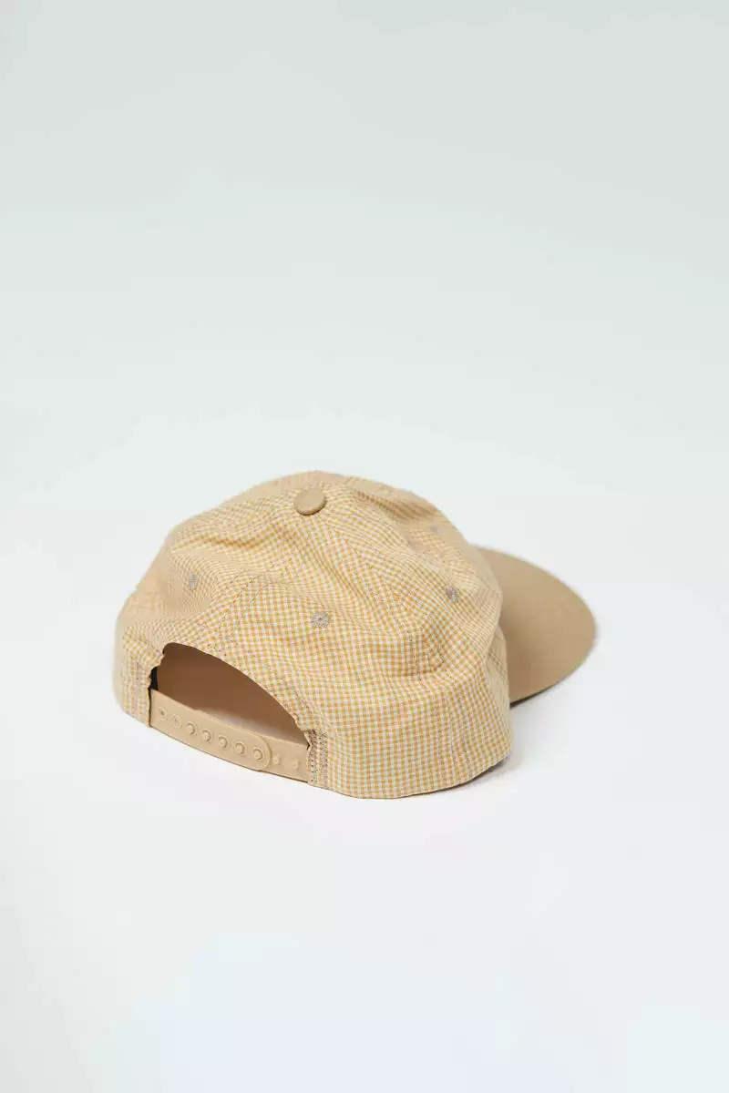 New Arrivals Lite Year Six Panel Gingham Cap - Mustard 3 New Arrivals Lite Year Six Panel Gingham Cap - Mustard
