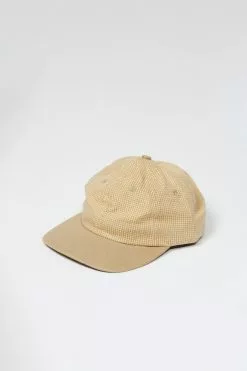 New Arrivals Lite Year Six Panel Gingham Cap - Mustard