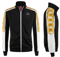 Kappa 222 Banda 10 Ahran Jacket - Black/White/Gold