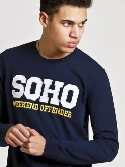 Weekend Offender Soho Crewneck - Navy 13 Weekend Offender Soho Crewneck - Navy