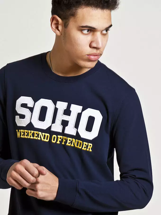 Weekend Offender Soho Crewneck - Navy 7 Weekend Offender Soho Crewneck - Navy