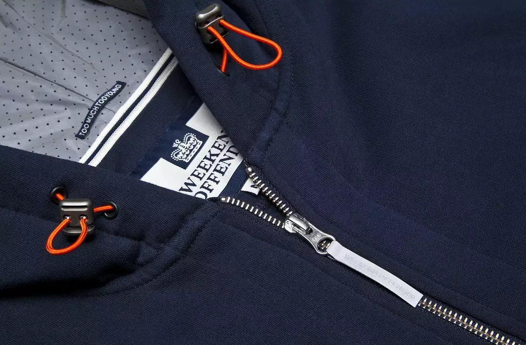 Weekend Offender Fama Reflective Hoody - Navy 3 Weekend Offender Fama Reflective Hoody - Navy