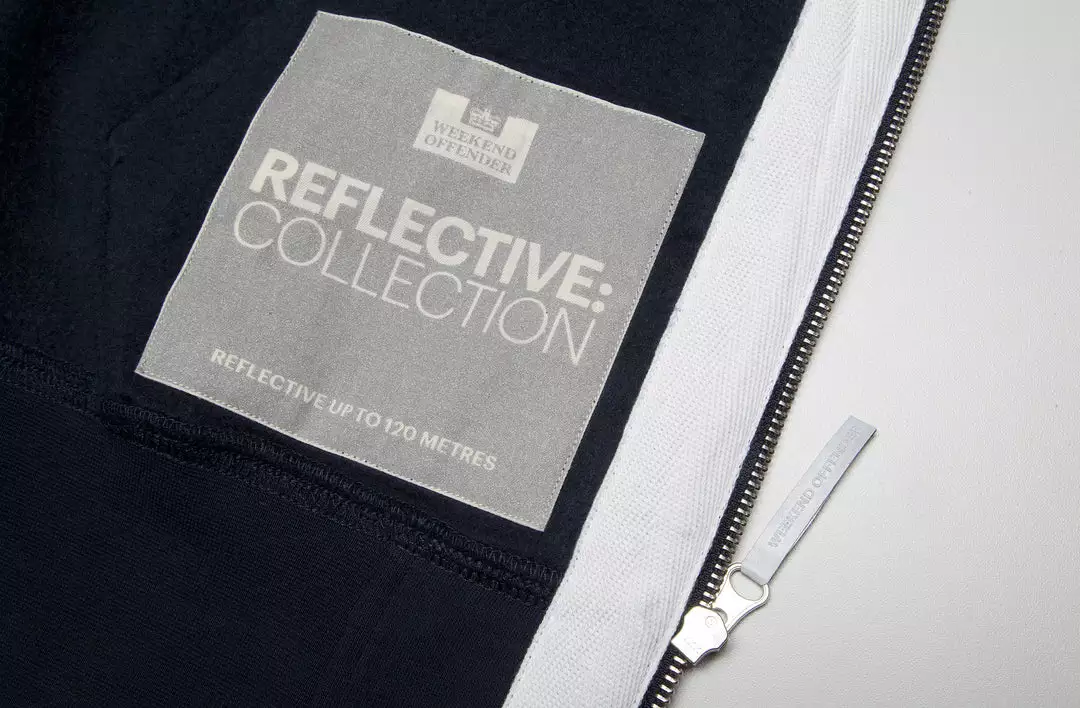 Outerwear Weekend Offender Dufaux Reflective Zip Up - Navy 3 Outerwear Weekend Offender Dufaux Reflective Zip Up - Navy