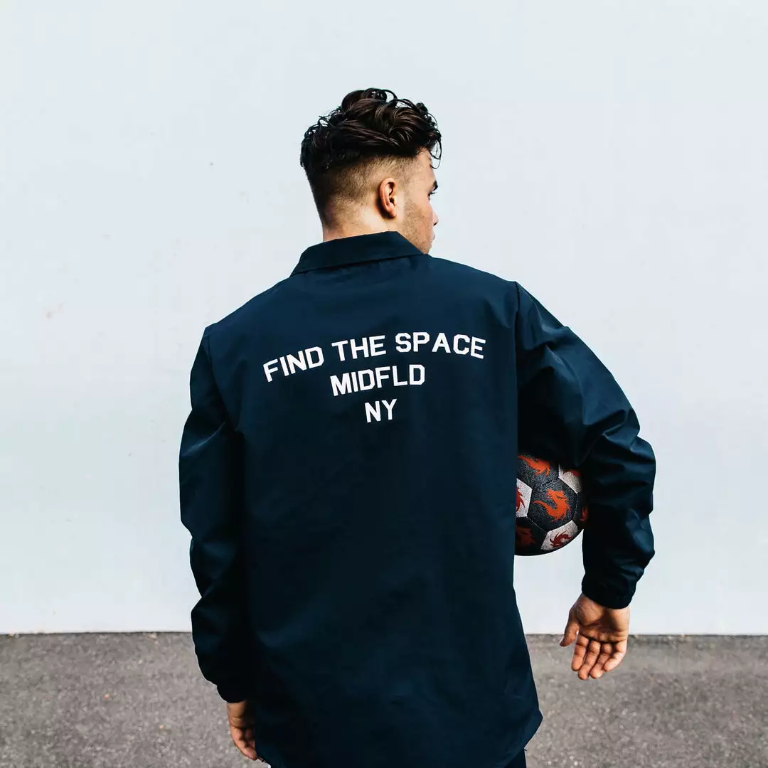 Outerwear MIDFLD Enso Coaches Jacket - Navy Blue 1 Outerwear MIDFLD Enso Coaches Jacket - Navy Blue