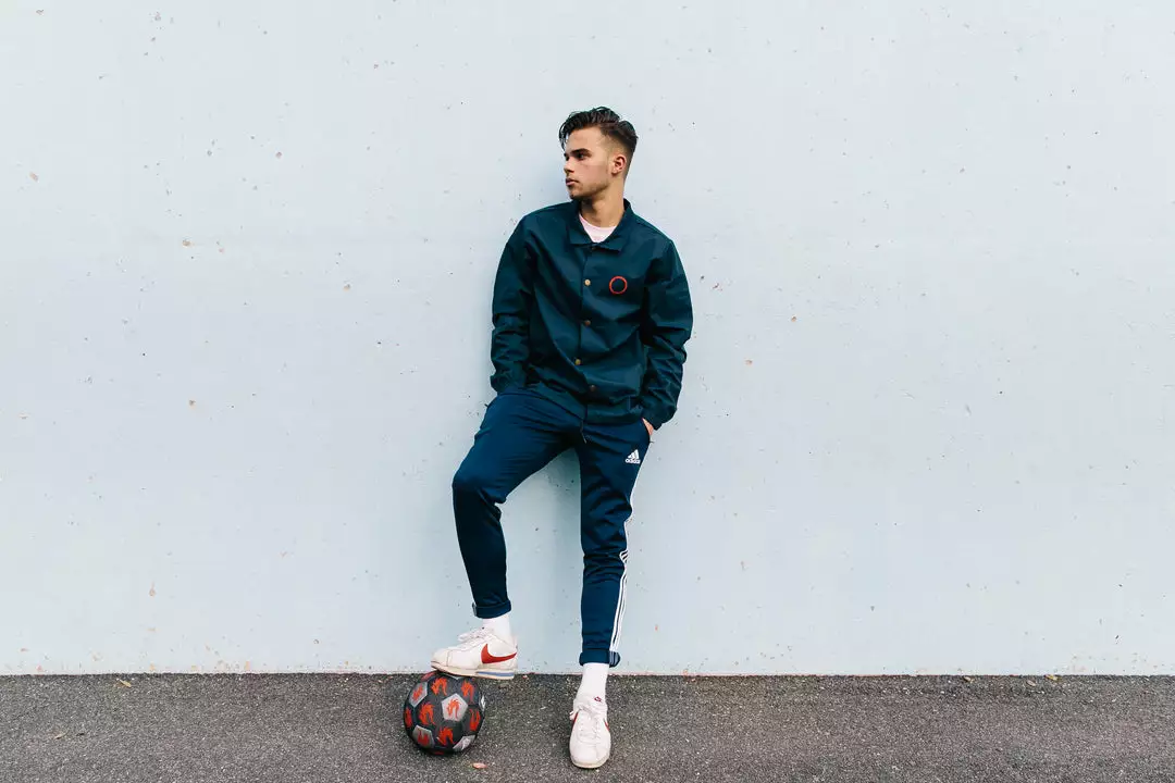 Outerwear MIDFLD Enso Coaches Jacket - Navy Blue 2 Outerwear MIDFLD Enso Coaches Jacket - Navy Blue