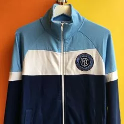 Mitchell & Ness NYCFC Color Blocked French Terry Jacket Outerwear