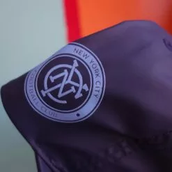 Mitchell & Ness New York City FC Rainy Day Pinch Panel Strapback Hat Headwear