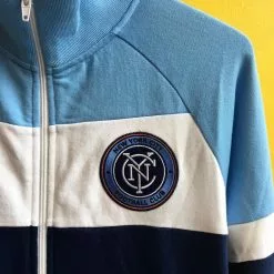 Mitchell & Ness NYCFC Color Blocked French Terry Jacket Outerwear