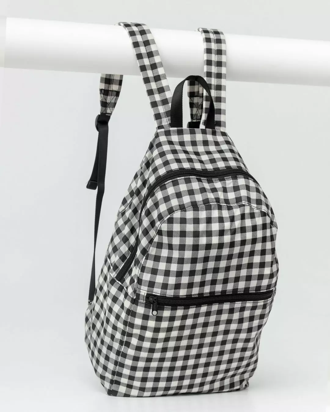 Bags Baggu Ripstop Backpack - Black Gingham 1 Bags Baggu Ripstop Backpack - Black Gingham