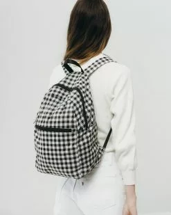 Bags Baggu Ripstop Backpack - Black Gingham