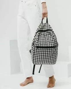 Bags Baggu Ripstop Backpack - Black Gingham 7 Bags Baggu Ripstop Backpack - Black Gingham