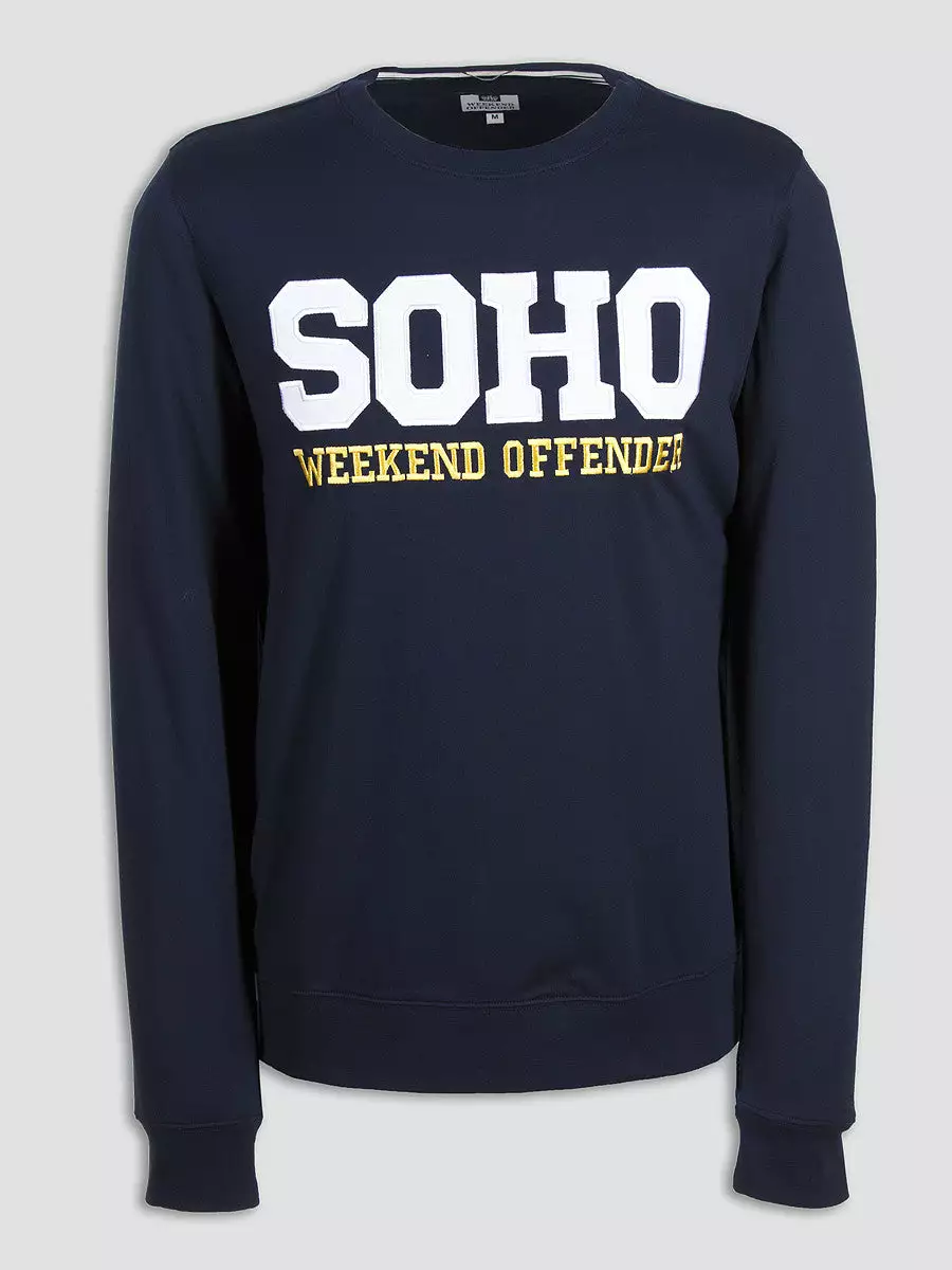 Weekend Offender Soho Crewneck - Navy 5 Weekend Offender Soho Crewneck - Navy