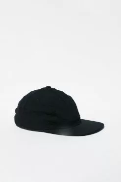 Lite Year Six Panel Seersucker Cap - Black