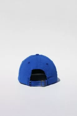 Lite Year Six Panel Seersucker Cap - Blue
