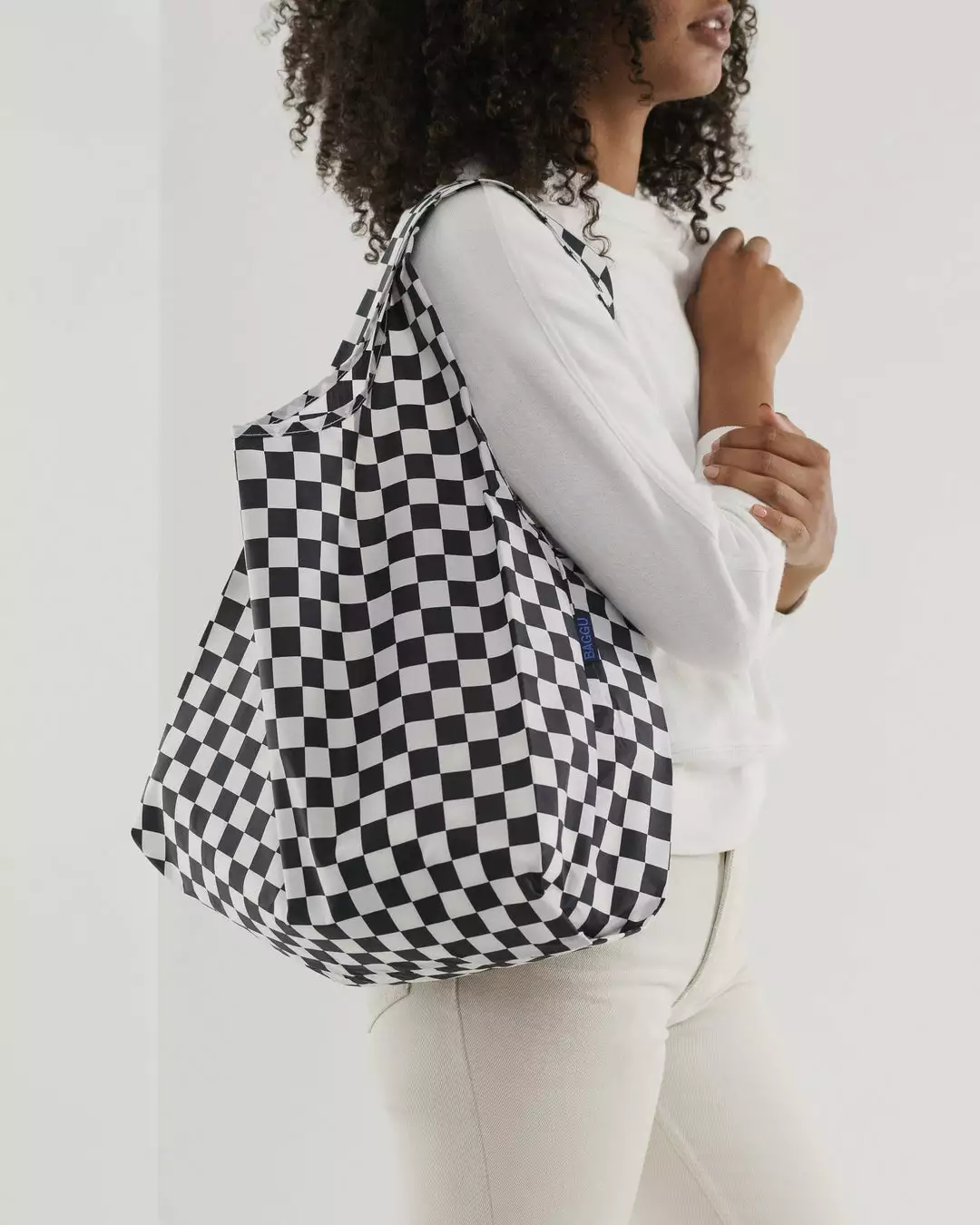 Baggu Standard Reusable Bag - Black Checkerboard New Arrivals 3 Baggu Standard Reusable Bag - Black Checkerboard New Arrivals