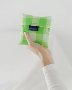 New Arrivals Baggu Standard Reusable Bag - Big Check Lime 12 New Arrivals Baggu Standard Reusable Bag - Big Check Lime
