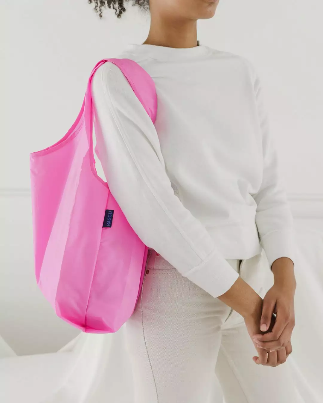 Baggu Standard Reusable Bag - Bright Pink New Arrivals 3 Baggu Standard Reusable Bag - Bright Pink New Arrivals