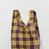 New Arrivals Baggu Standard Reusable Bag - Yellow Tartan