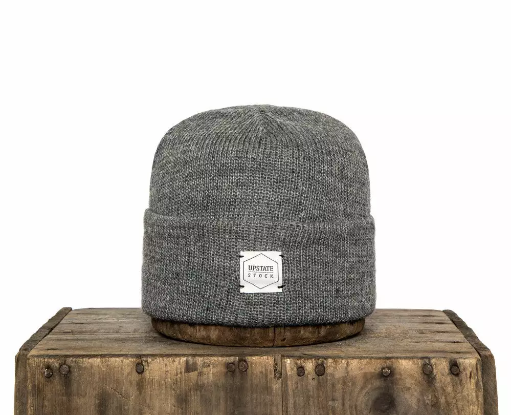Headwear Upstate Stock American Mohair Beanie - Grey 1 Headwear Upstate Stock American Mohair Beanie - Grey