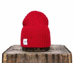Upstate Stock Wharf Skully - Signal Red Headwear