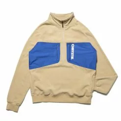 Chrystie NYC - Mock Neck Halfzip Polar Fleece Sweater / Cream New Arrivals