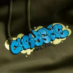 New Arrivals Chrystie NYC Bubble Graffiti Logo Hoodie - Army Green