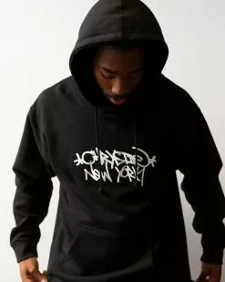 New Arrivals Chrystie NYC Tag Logo Hoodie - Black
