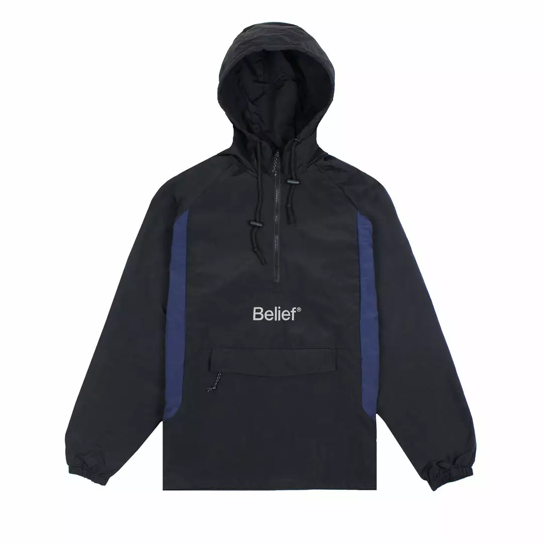 New Arrivals Belief NYC Sport Logo Anorak - Black 1 New Arrivals Belief NYC Sport Logo Anorak - Black