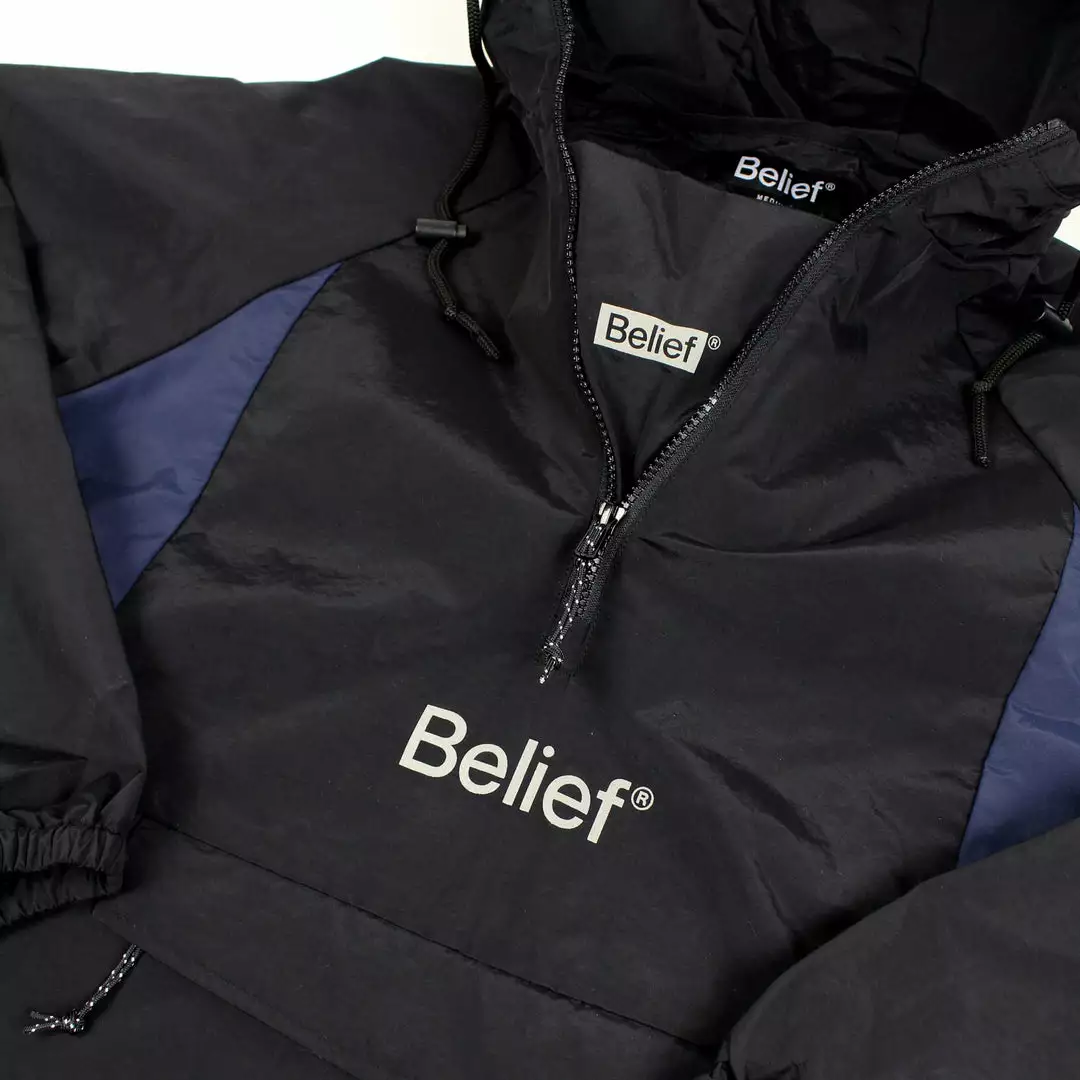 New Arrivals Belief NYC Sport Logo Anorak - Black 2 New Arrivals Belief NYC Sport Logo Anorak - Black