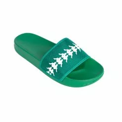 Kappa 222 Banda Adam 12 Slides - Green/White New Arrivals