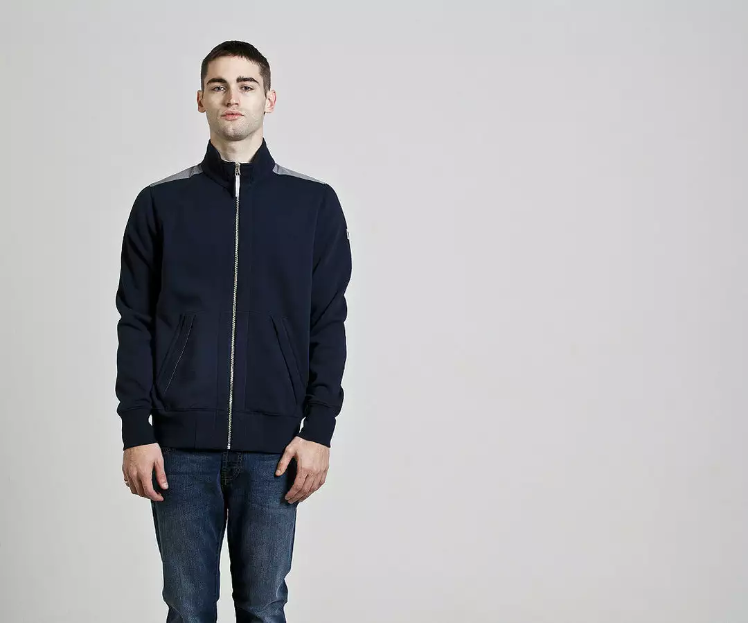 Outerwear Weekend Offender Dufaux Reflective Zip Up - Navy 1 Outerwear Weekend Offender Dufaux Reflective Zip Up - Navy