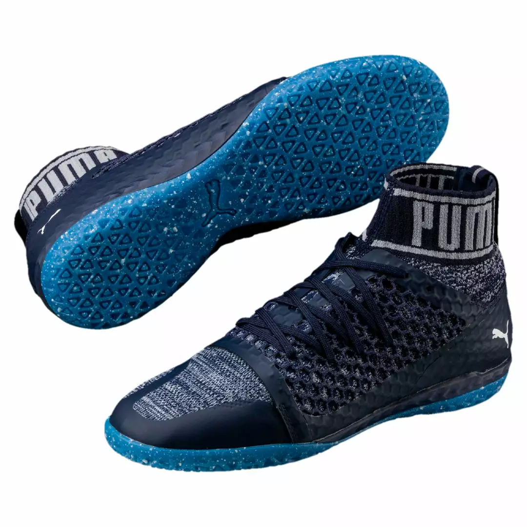 PUMA Football PUMA 365 EvoKNIT NETFIT CT Indoor Soccer Shoes - Peacoat-Quarry-White 1 PUMA Football PUMA 365 EvoKNIT NETFIT CT Indoor Soccer Shoes - Peacoat-Quarry-White