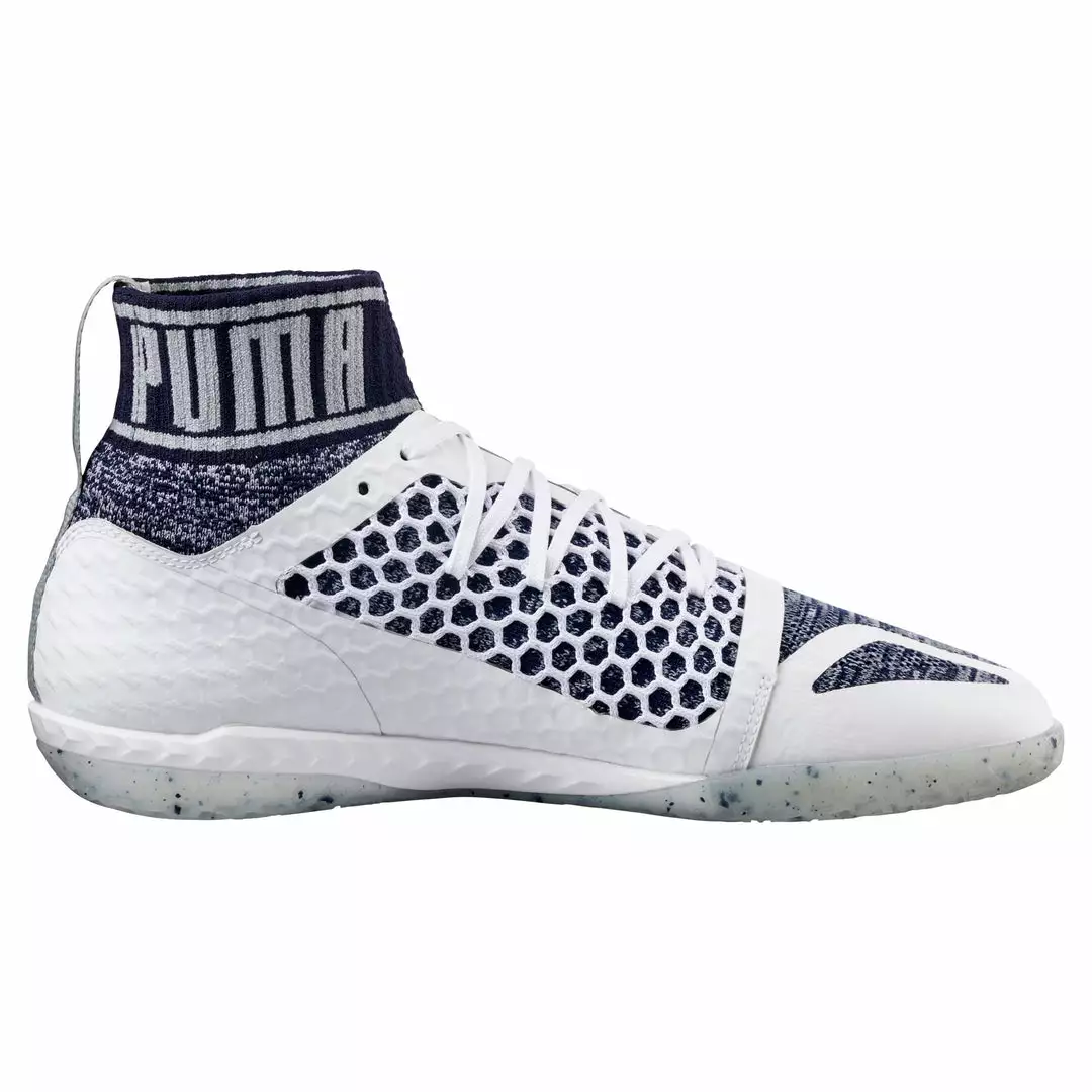 PUMA Football PUMA 365 EvoKNIT NETFIT CT Indoor Soccer Shoes - White-Peacoat-Quarry 4 PUMA Football PUMA 365 EvoKNIT NETFIT CT Indoor Soccer Shoes - White-Peacoat-Quarry